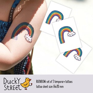 Nuage Pluvieux Darc En Ciel Avec Des Transferts Temporaires Etsy