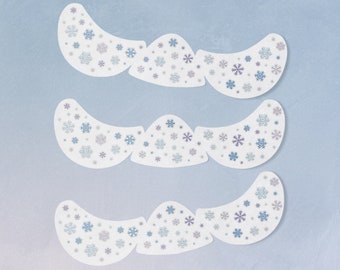 Snowflake Freckles Temporary Tattoo Transfers. Set of 3 Sheets of Face Freckles Body Stickers For Kids. Christmas Party Winter Makeup Look.