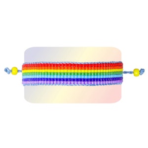 Rainbow Miyuki Seed Bead Bracelet: Waterproof Waxed Cord Friendship Bracelet