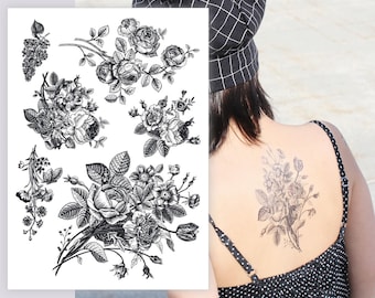 flower tattoos etsy