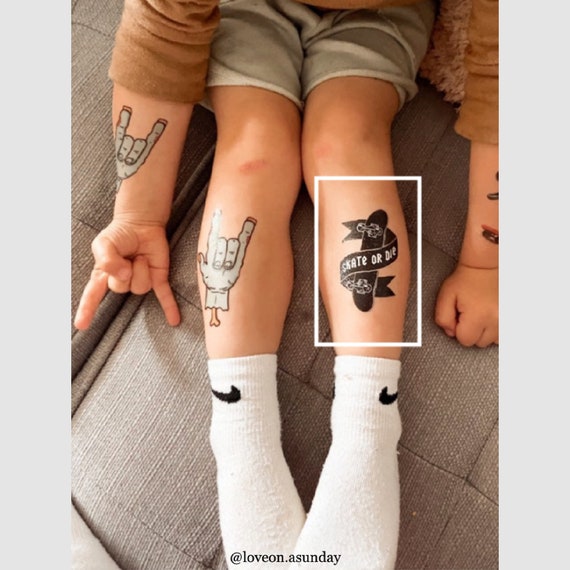 T-Shirt Bambino E Ragazzi Carlino Tatuato - Stile Biker Vintage In Puro Cotone - Rockettara