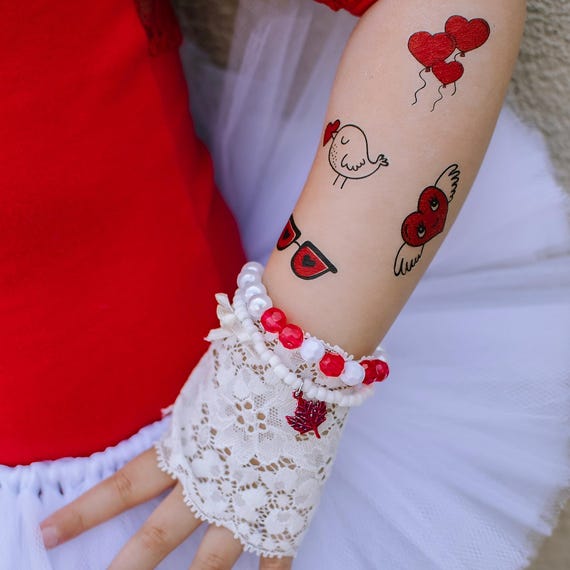 Love Temporary Tattoos. All You Need is Love St Valentine's and