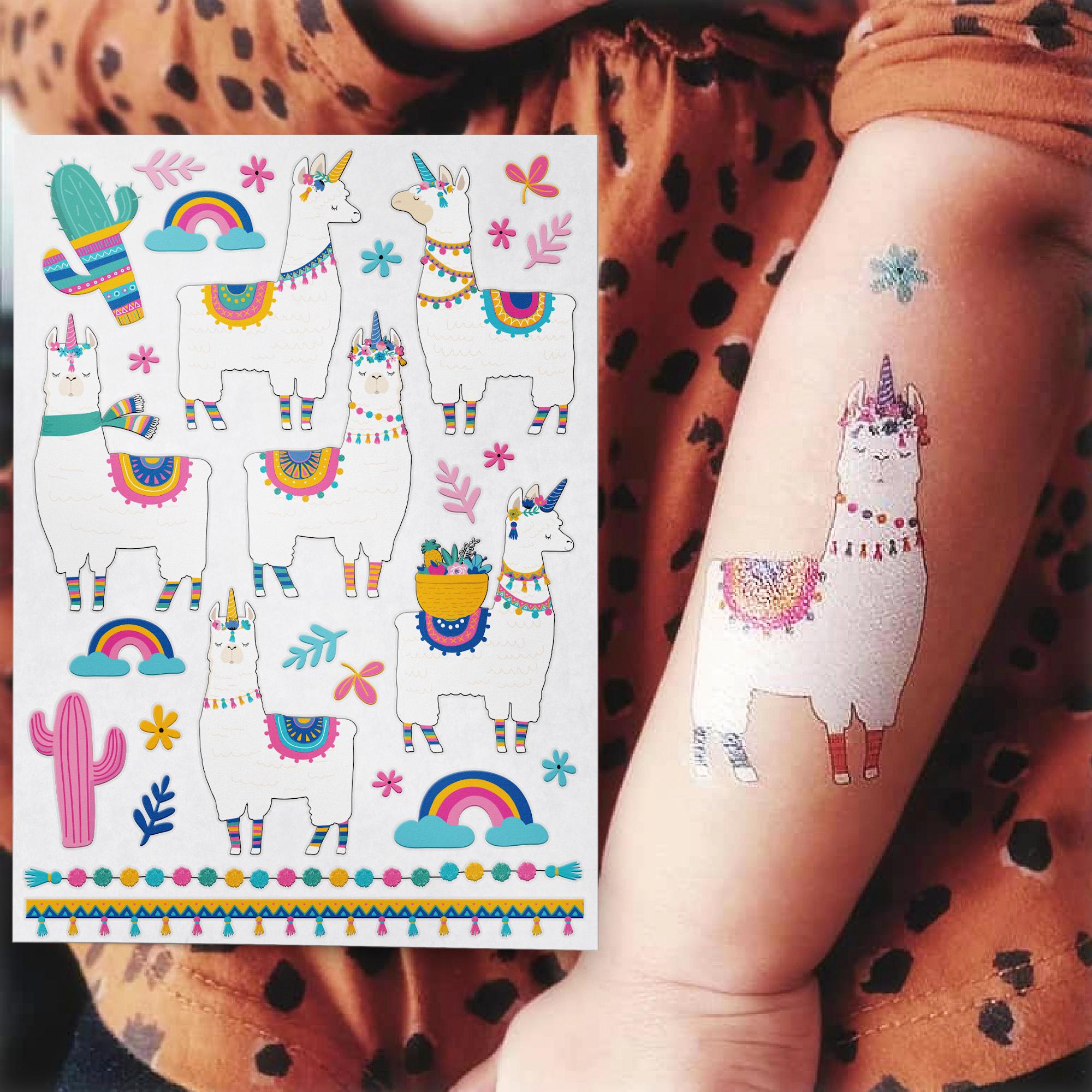 Konsait Einhorn Tattoos Set – über 300 Temporäre Tattoos Für Kinder, Wasserfest & Langlebig, Perfekt Für Einhorn-Partys