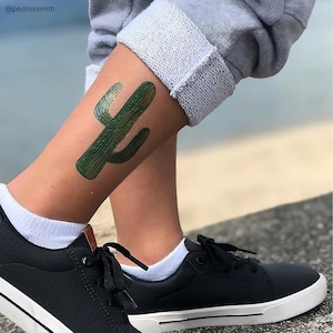 Tatuaggi temporanei a forma di cactus. Bomboniere per feste di compleanno Kidchella Fiesta. Adesivi per il corpo. Regali per bambini.