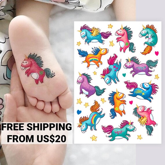 Les Licornes Arc En Ciel Fetent Les Transferts Temporaires De Etsy