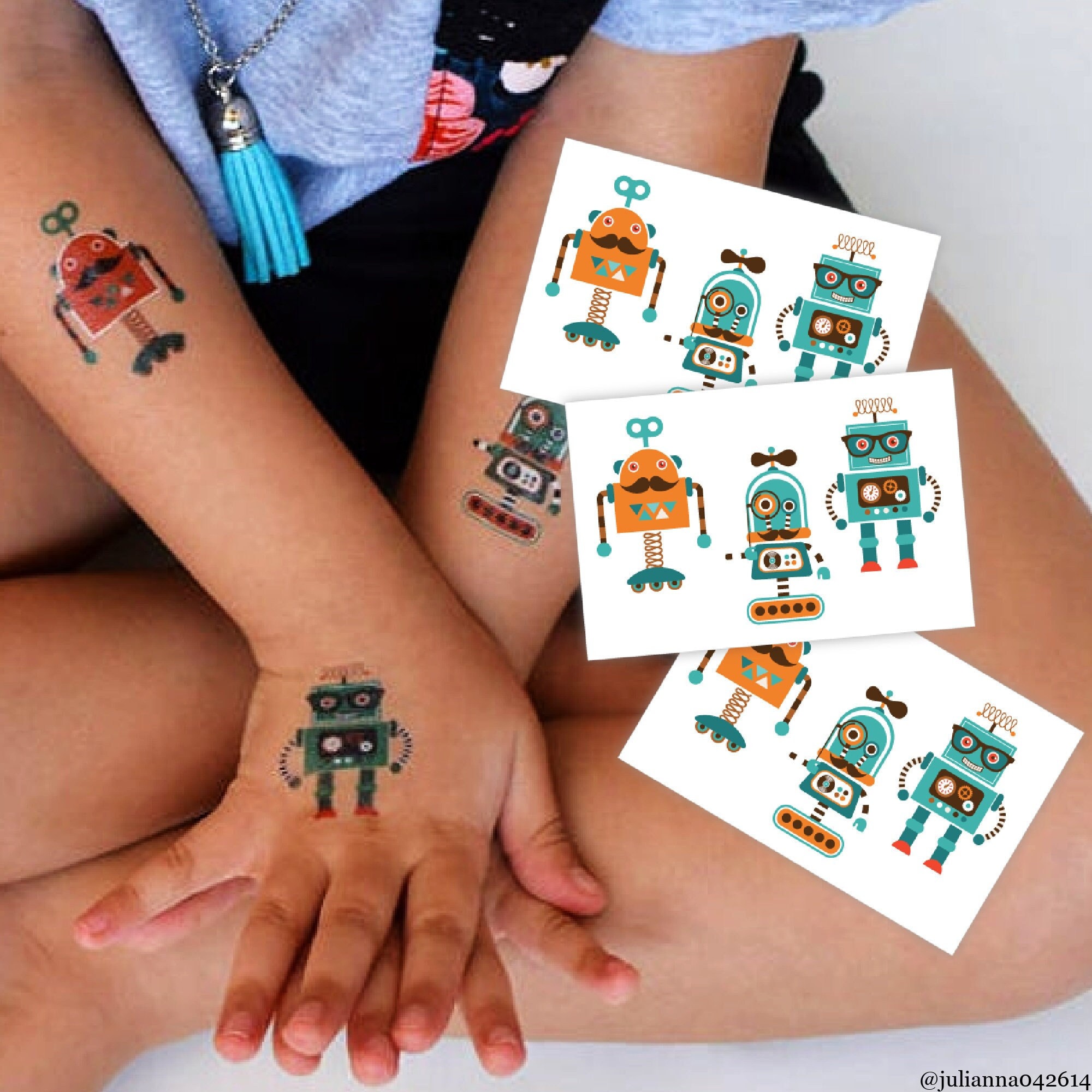 Create funny tattoos with Post-it notes Fake Tattoos - Like ink