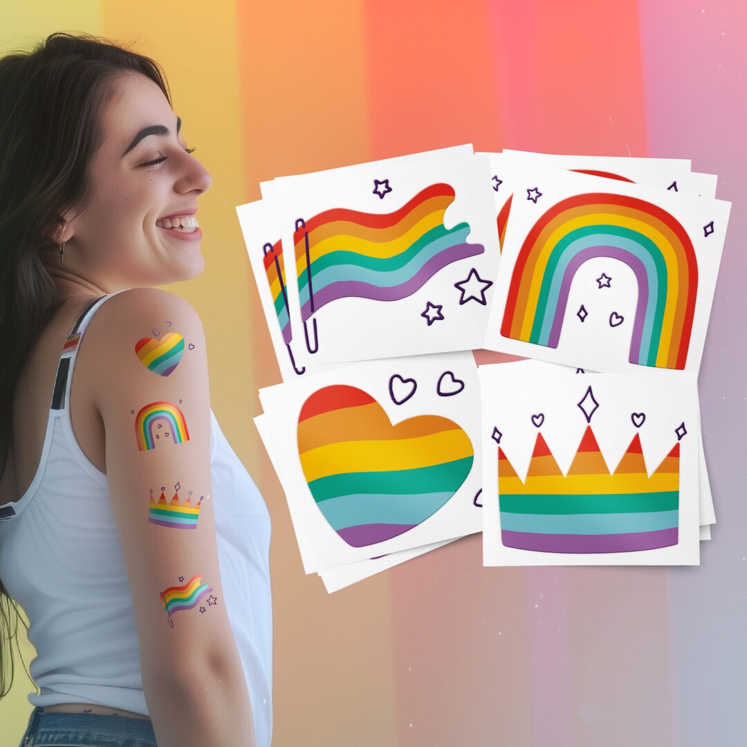 Rebel Romance PRIDE Tattoo Stretch Pinafore - Two Lengths 🏳️‍🌈 main image 1