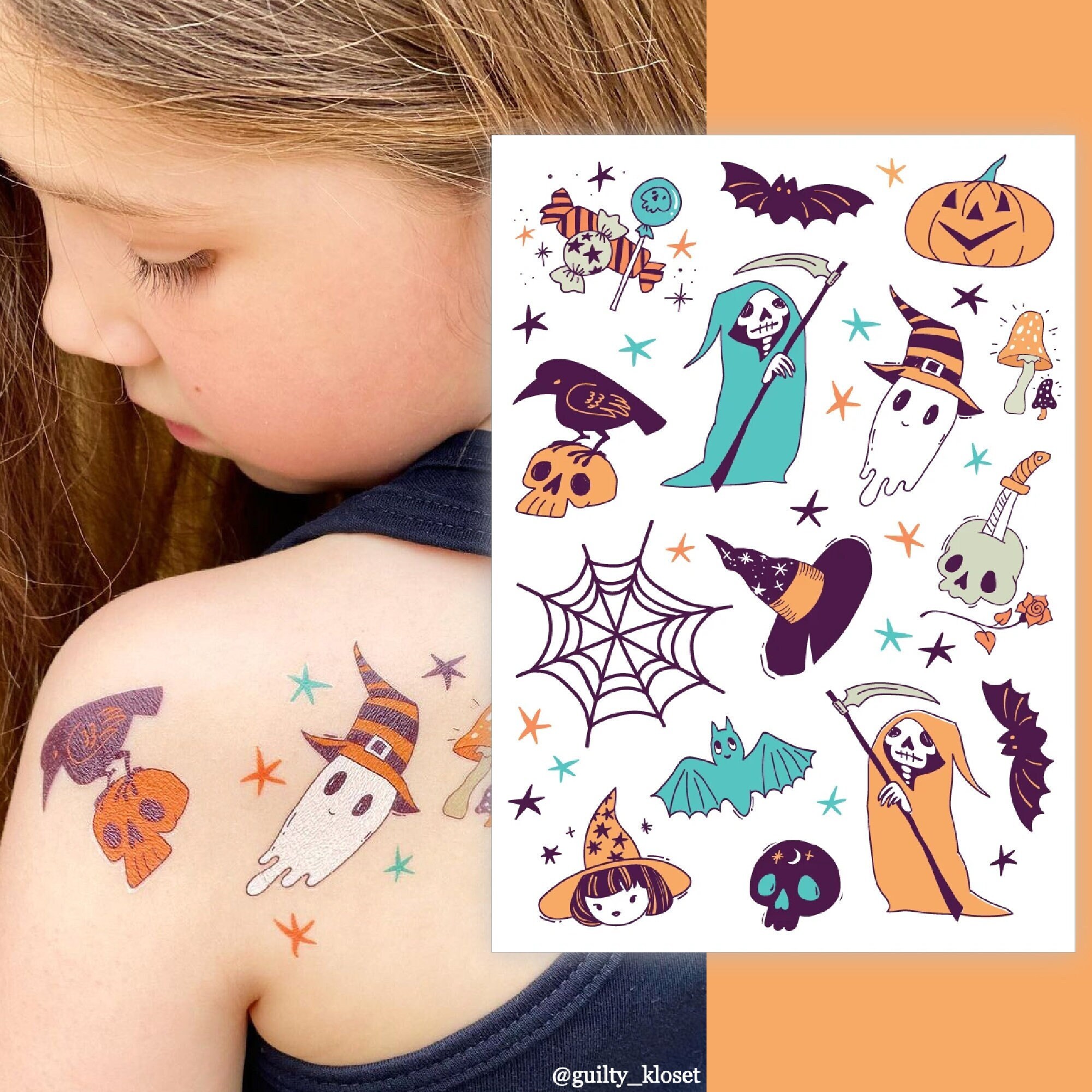 Pumpkin Patch Halloween Tattoo Sheets – Allport Editions