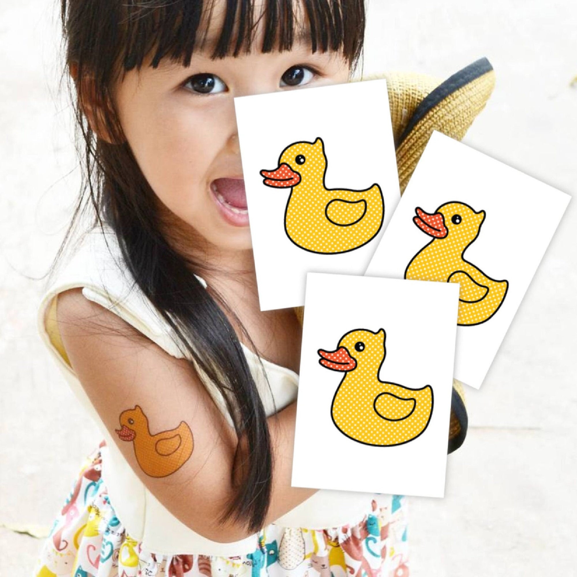 Yellow Rubber Duck Temporary Tattoo Transfers. Set of 3 Body - Etsy