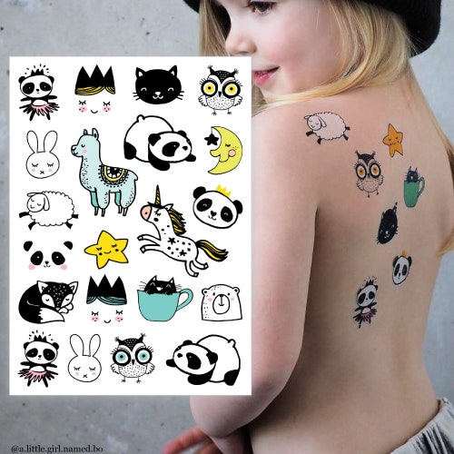 VIWIEU 15 Pcs Tattoo Stickers Princess Glow Cute Kids Girls Birthday G –  EveryMarket