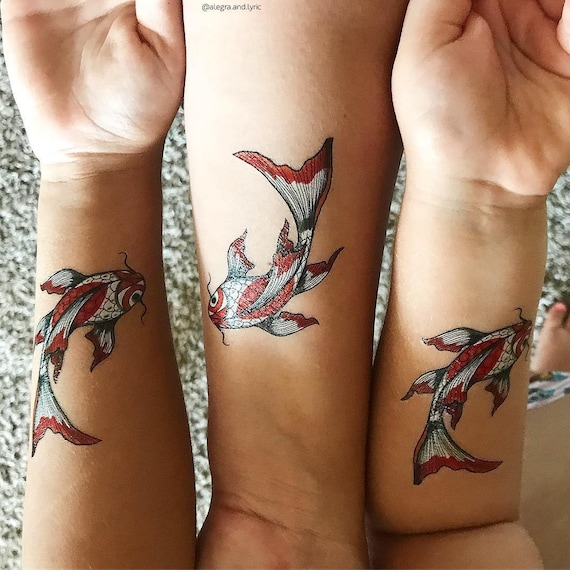 Koi Fish Temporary Tattoo Transfers. Japan Asian Style - Etsy Koi Fish Temporary Tattoo Transfers. Japan Asian Style - Etsy