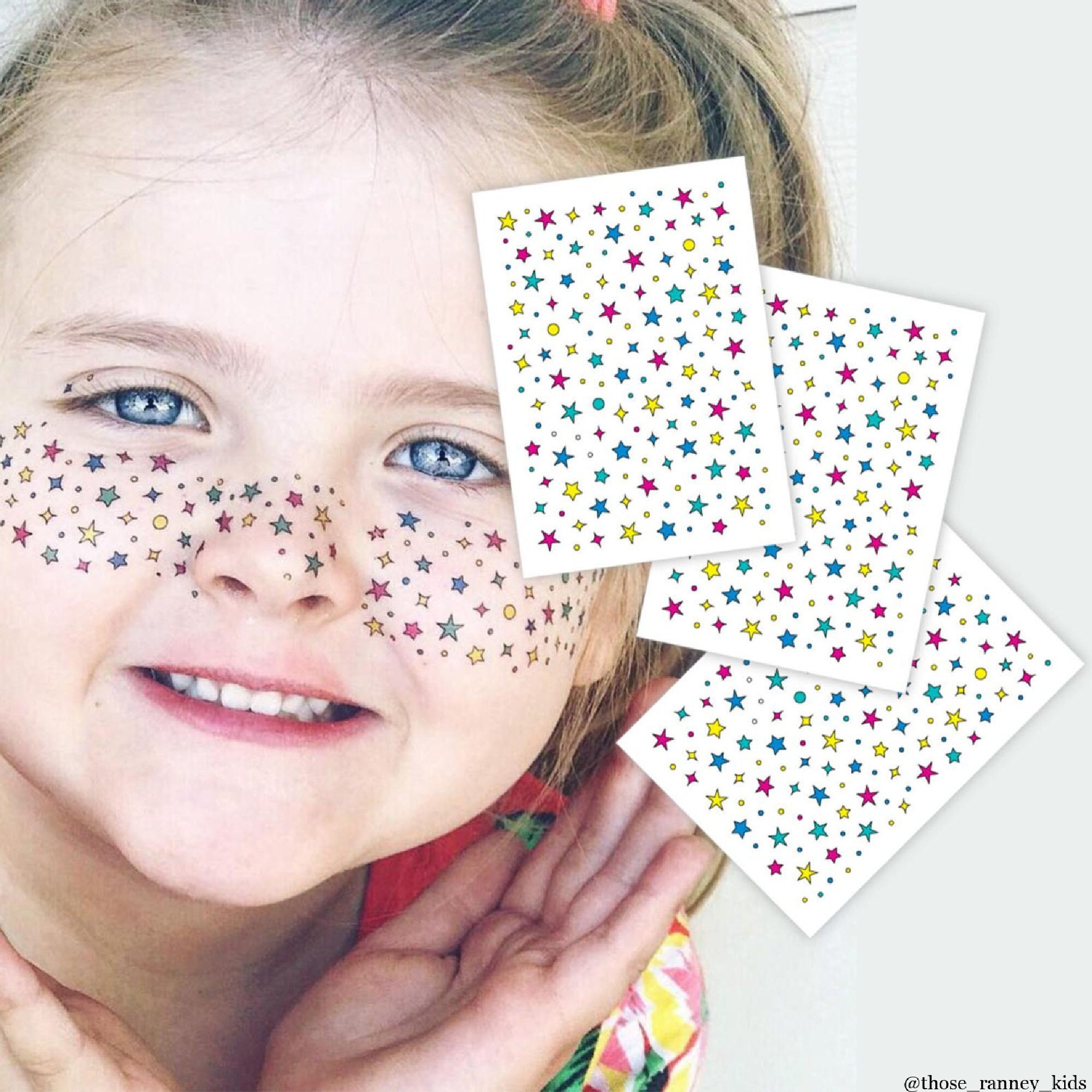 Star Freckles Temporary Tattoo Transfers. Set of 3 Sheets of - Etsy Star Freckles Temporary Tattoo Transfers. Set of 3 Sheets of - Etsy