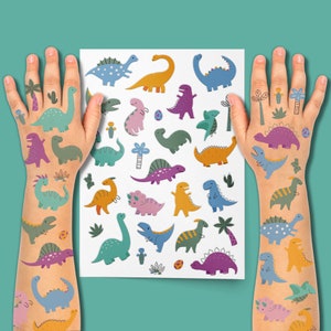 Tatuaje temporal para niños, 52 PCS Tatuajes falsos Temporales para niños  niñas, Dinosaurio Unicornio Cuerpo Brazo Lindos Tatuajes Pegatinas para  3-12 años -  México