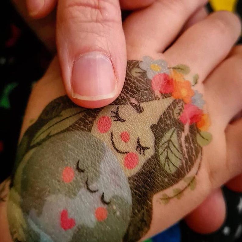 Gaia Mother of Earth Temporary Tattoos, Earth Day Party Favors. Body Stickers. Gifts For Kids.