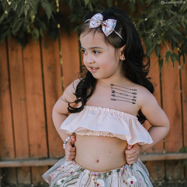 bohemian look accessories. Doodle arrows temporary tattoos Boho party favors Set of 3 tattoos with 15 bohemian arrows tattoos in total