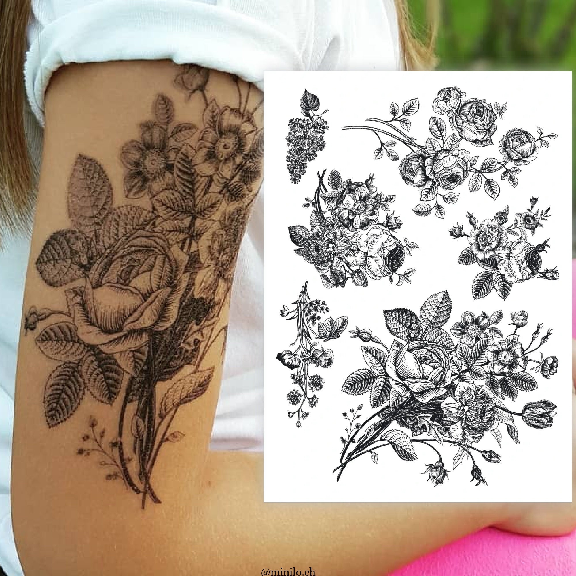 Victorian Flower Tattoos