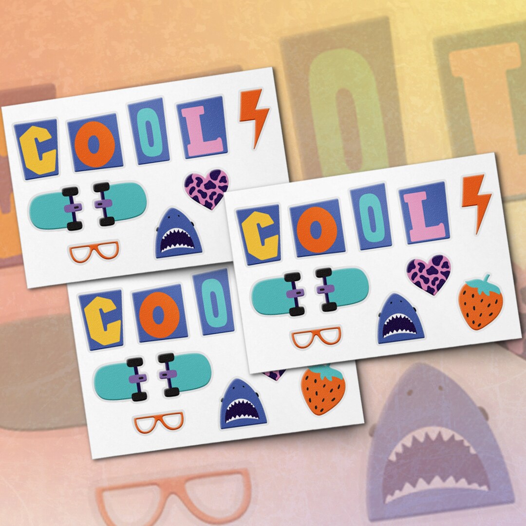 COOL Knuckles Temporary Tattoo Transfers. Body Stickers for Kids Party