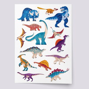 Dinosaur Temporary Tattoos Set. Dino Birthday Party Activity and Favors.