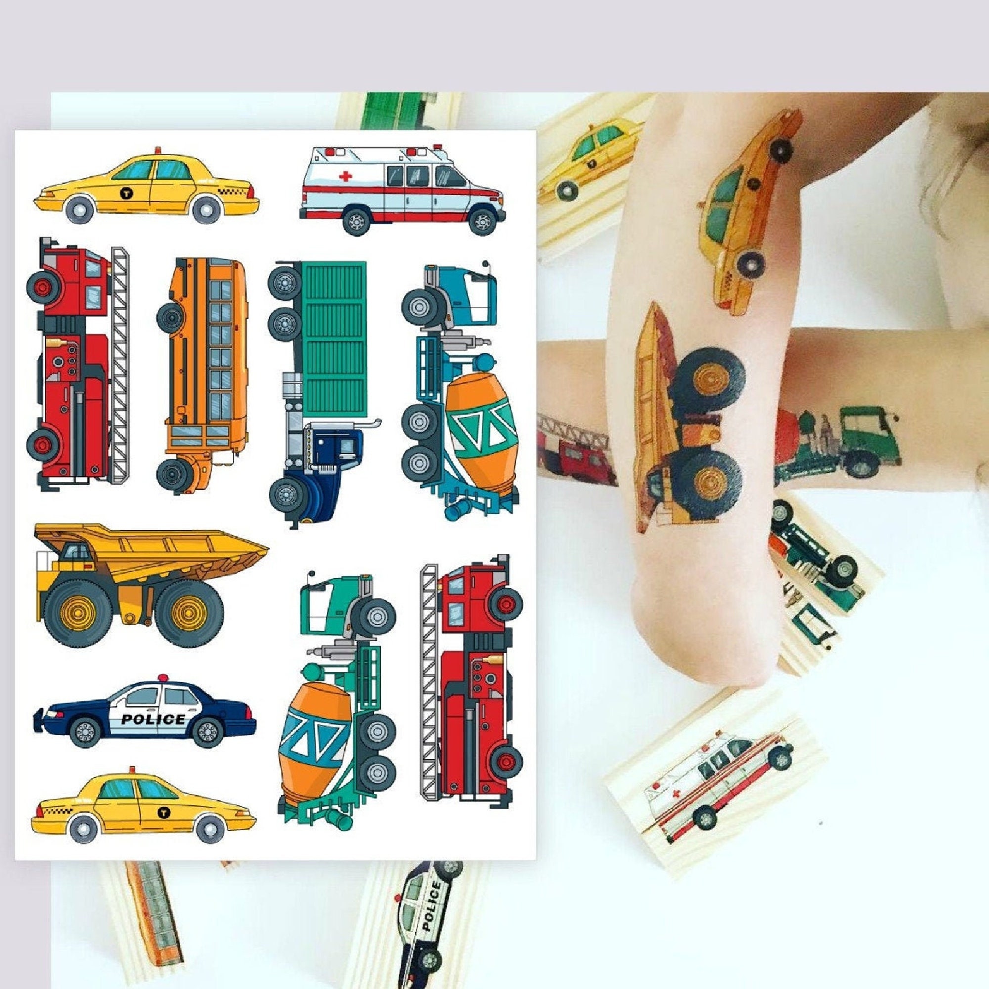 Monster Truck Temporary Tattoos for Boys Girls Interesting Monster Truck  Fake Tattoos Birthday Party DIY Decorations Supplies Face Body Arm  Waterproof Tattoo Stickers Gifts School Prizes 10 Sheets Truck Tattoo