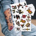 Old School Sailor Temporary Tattoos: Vintage Traditional American Designs product logo