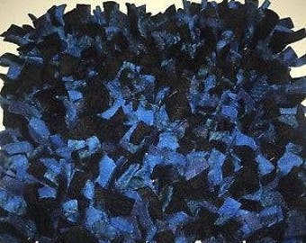 Easy To Store Roll-Up Blue Plaid & Black Print Washable Snuffle Mat Interactive Pet Toy Foraging/Rooting Choose Your Size Choose Your Size