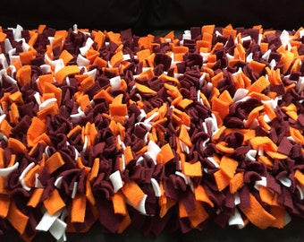 Burgundy, Orange, & White Washable All-Purpose Mat/ Snuffle Pet/ Household Choose Your Size Choose Your Size
