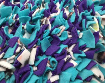 Purple/ Aqua/ Paw Print Polka Washable Snuffle Mat/ Pet Nose Work Foraging Pick Your Size