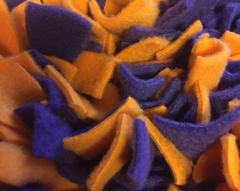 Purple & Orange Washable Snuffle Mat/ Pet Nose Work Foraging Pick Your Size Choose Your Size