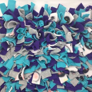 Purple/Aqua/Gray/Paw Polka Dot Washable Snuffle Mat/ Pet Nose Work Foraging Pick Your Size image 3