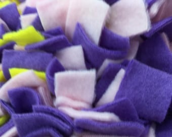 Lavender, Pastel Pink, & Some Yellow Washable Snuffle Mat/ Pet Nose Work Foraging Pick Your Size