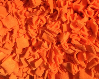 Easy To Store Roll-Up Solid Orange Washable Snuffle Mat/ Pet Nose Work Foraging Pick Your Size