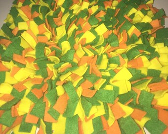 Yellow, Green, & Orange Snuffle Mat/ Pet Nose Work Foraging Pick Your Size Choose Your Size