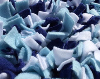 Fácil de almacenar Roll-Up Azul marino/Azul bebé/Blanco Snuffle Mat/Trabajo de nariz de mascota Búsqueda de alimento Elija su tamaño Elija su tamaño