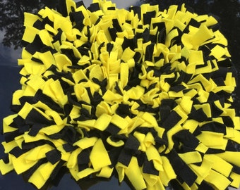 Easy To Store Roll-Up Yellow/Black Snuffle Mat/ Pet Nose Work Foraging Pick Your Size Choose Your Size