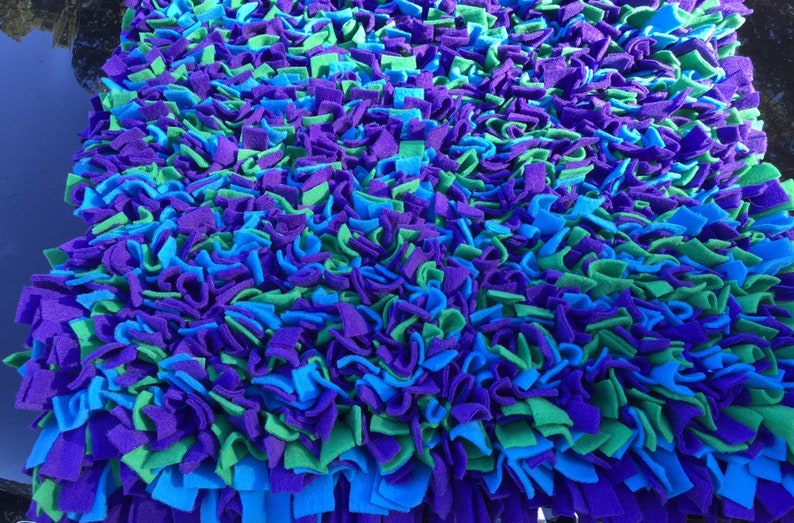 Choose Your Size Purple, Blue & Green Snuffle Mat/ Pet Nose Work Foraging image 6