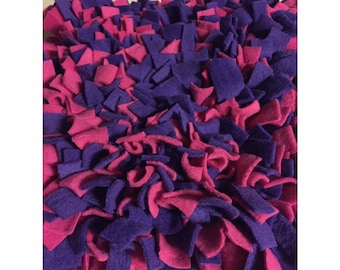 Purple and Hot Pink Washable Snuffle Mat/ Pet Nose Work Foraging Pick Your Size