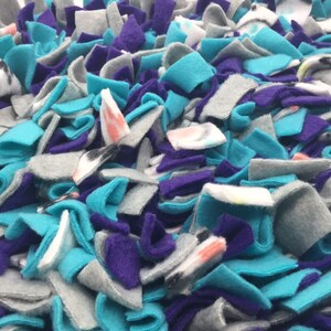 Purple/Aqua/Gray/Paw Polka Dot Washable Snuffle Mat/ Pet Nose Work Foraging Pick Your Size image 2