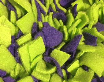 Lime Green & Purple Washable Snuffle Mat/ Pet Nose Work Foraging Pick Your Size Choose Your Size