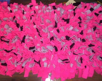 Neon Pink, Lite Gray, & Black Snuffle Mat/ Pet Nose Work Foraging Pick Your Size Choose Your Size