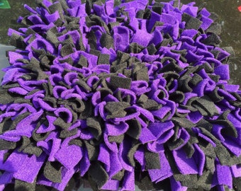 Purple/Black Washable Snuffle Mat/ Pet Nose Work Foraging Pick Your Size Choose Your Size