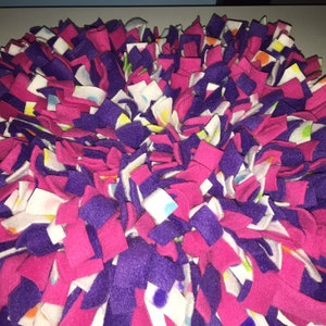 Choose Your Size Hot Pink/ Purple/ White W/ Multi Polka Dot Washable Snuffle Mat/ Pet Nose Work Foraging image 4