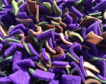 Púrpura y camuflaje lavable Snuffle Mat / Pet Nariz Trabajo Forrajeo Elija su tamaño