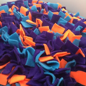 Purple, Blue, & Orange Washable Snuffle Mat/ Pet Nose Work Foraging Pick Your Size image 4