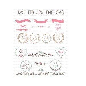SAVE the DATE SVG, Hochzeitsgeschenk, Floral, Hochzeit, Hochzeitseinladungen, Blumenkranz svg, Direkter Download dxf eps jpg png svg
