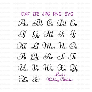 LUCI WEDDING SCRIPT Font Svg Font Cut/print File Instant - Etsy