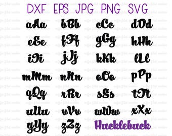 HUCKLEBUCK LETTERS, SVG Font, Digital Cut File, Funky svg letters, fun alphabet svg, Instant Download in dxf, eps, jpg, png, svg formats