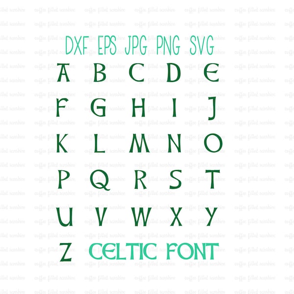 Irish Font Etsy