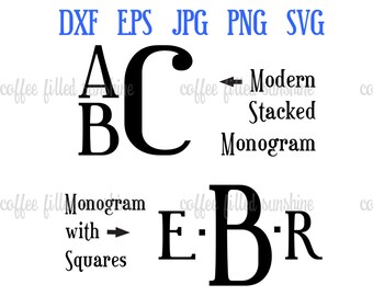 BOYS STACKED FONT - Modern Boys Font, Digital Instant Download, Stacked Letter Monogram, Boys Monogram, Boys Font, Monogram Font, svg Font