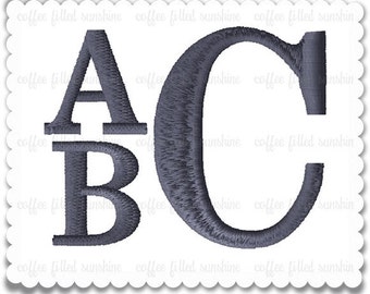 BOYS STACKED EMBROIDERY, 3 Sizes, Boys Monogram font, Instant Download, 14 formats, csd dst emd exp hus jef pcm pcs pes sew shv vip vp3 xxx