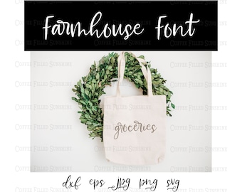 FARMHOUSE FONT - Rustic Farm house Letters, Monogram font, Digital Cut File, Instant Download, dxf eps jpg png svg